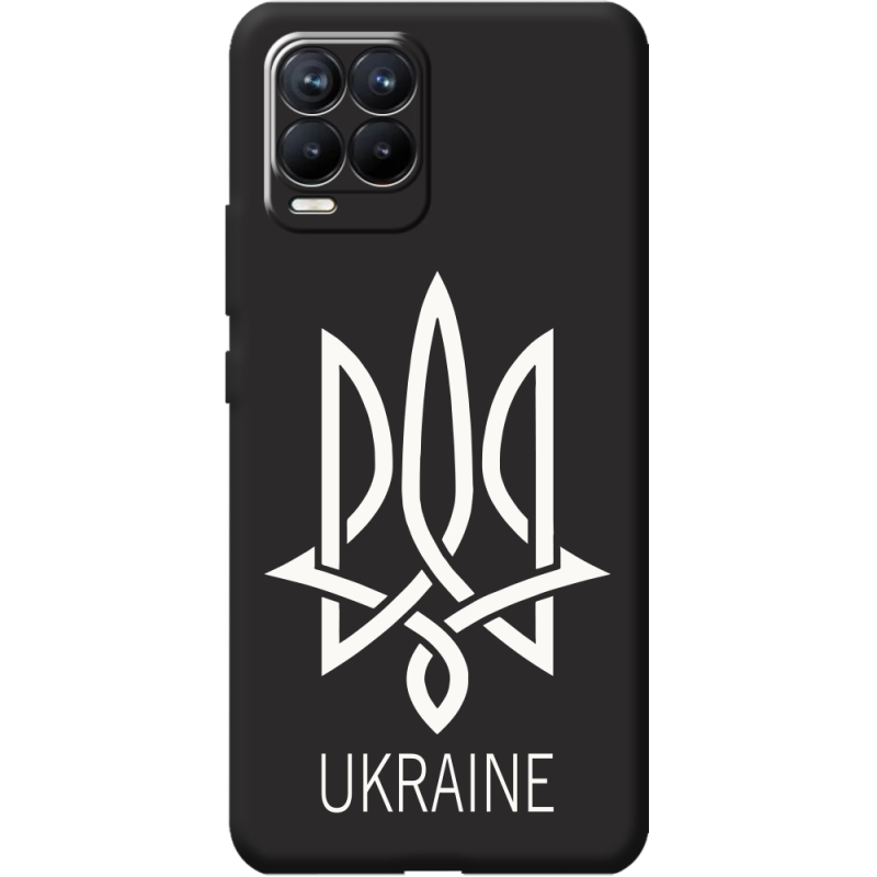 Черный чехол BoxFace Realme 8 Тризуб монограмма ukraine