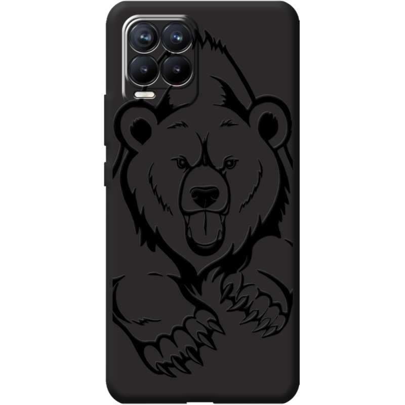 Черный чехол BoxFace Realme 8 Grizzly Bear