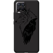 Черный чехол BoxFace Realme 8 Wolf and Raven