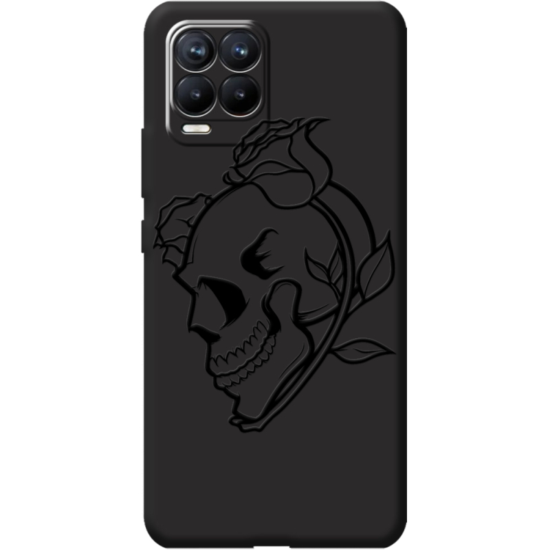 Черный чехол BoxFace Realme 8 Skull and Roses