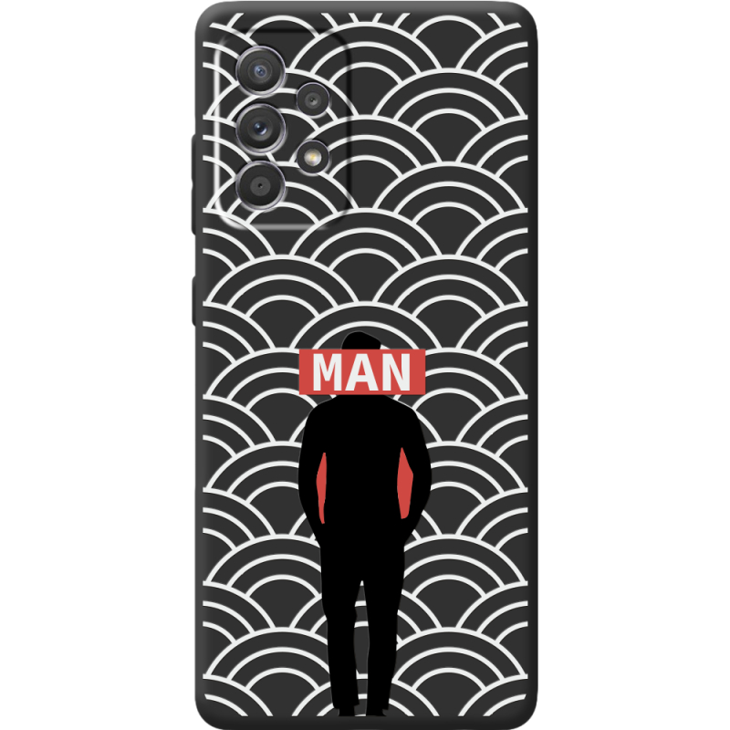 Черный чехол BoxFace Samsung A525 Galaxy A52 Man Pattern