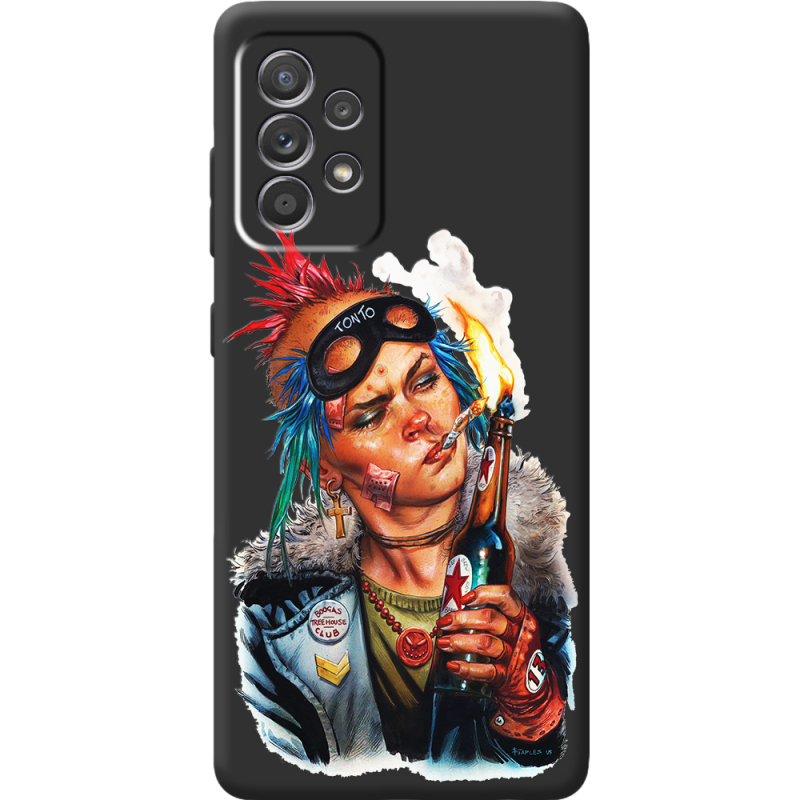 Черный чехол BoxFace Samsung A525 Galaxy A52 Tanker Girl