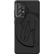 Черный чехол BoxFace Samsung A525 Galaxy A52 Horse