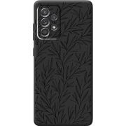 Черный чехол BoxFace Samsung A525 Galaxy A52 Leaves