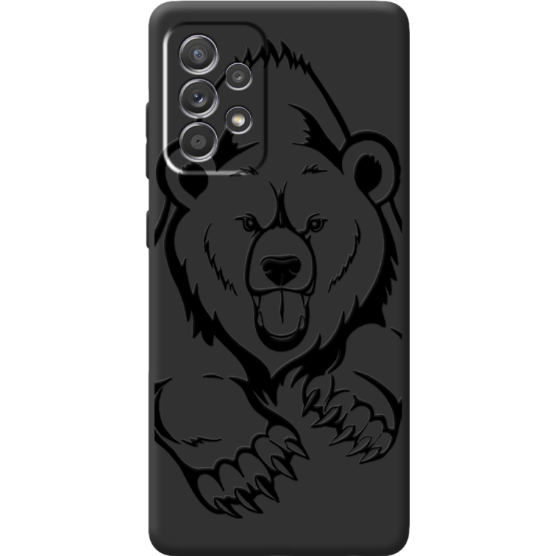 Черный чехол BoxFace Samsung A525 Galaxy A52 Grizzly Bear