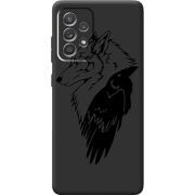 Черный чехол BoxFace Samsung A525 Galaxy A52 Wolf and Raven