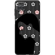 Черный чехол BoxFace Samsung A125 Galaxy A12 Flower Hair