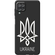 Черный чехол BoxFace Samsung A125 Galaxy A12 Тризуб монограмма ukraine