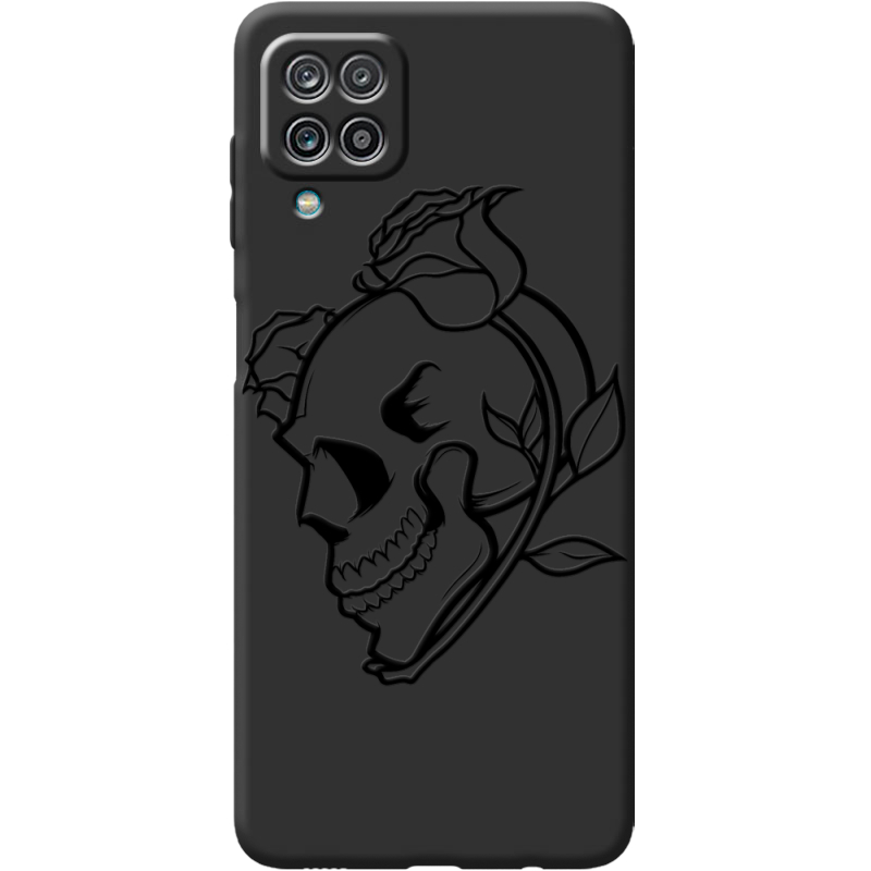 Черный чехол BoxFace Samsung A125 Galaxy A12 Skull and Roses