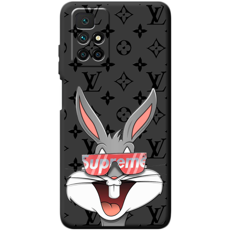 Черный чехол BoxFace Xiaomi Redmi 10 looney bunny