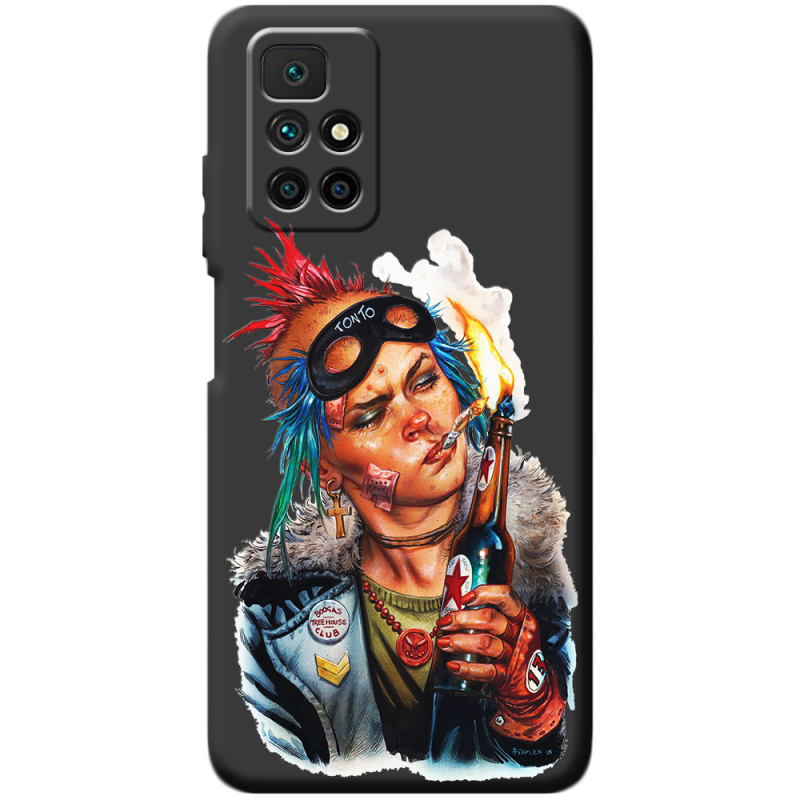 Черный чехол BoxFace Xiaomi Redmi 10 Tanker Girl