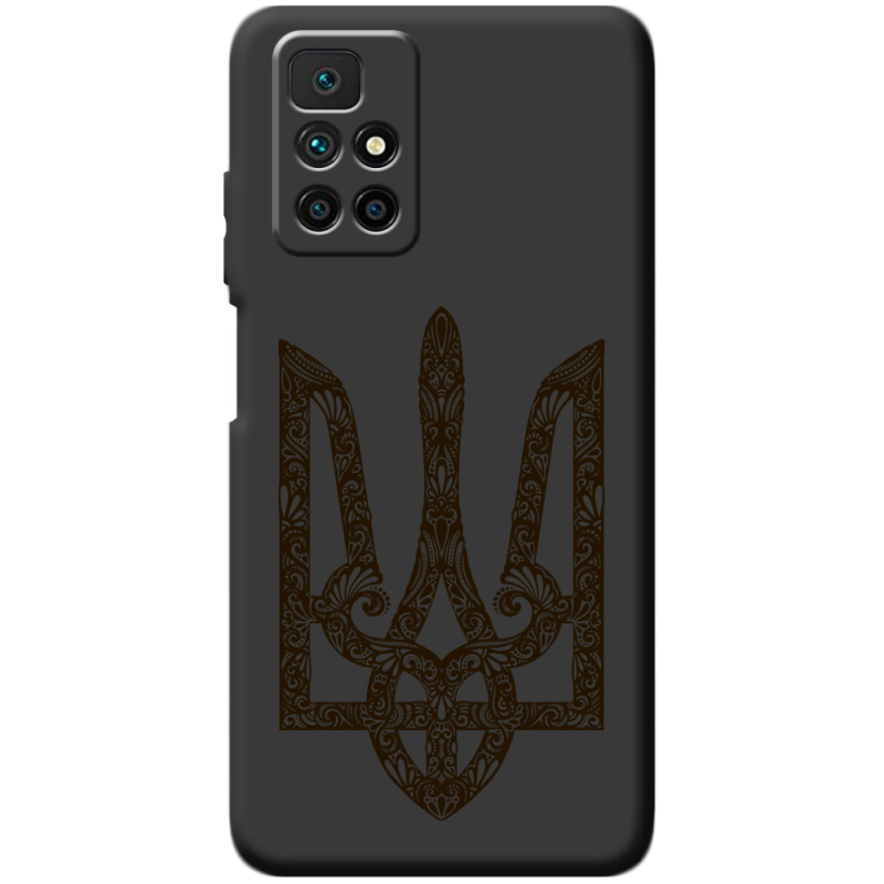 Черный чехол BoxFace Xiaomi Redmi 10 Ukrainian Trident