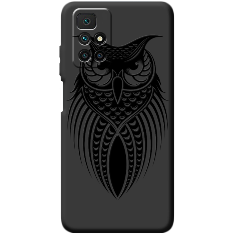 Черный чехол BoxFace Xiaomi Redmi 10 Owl