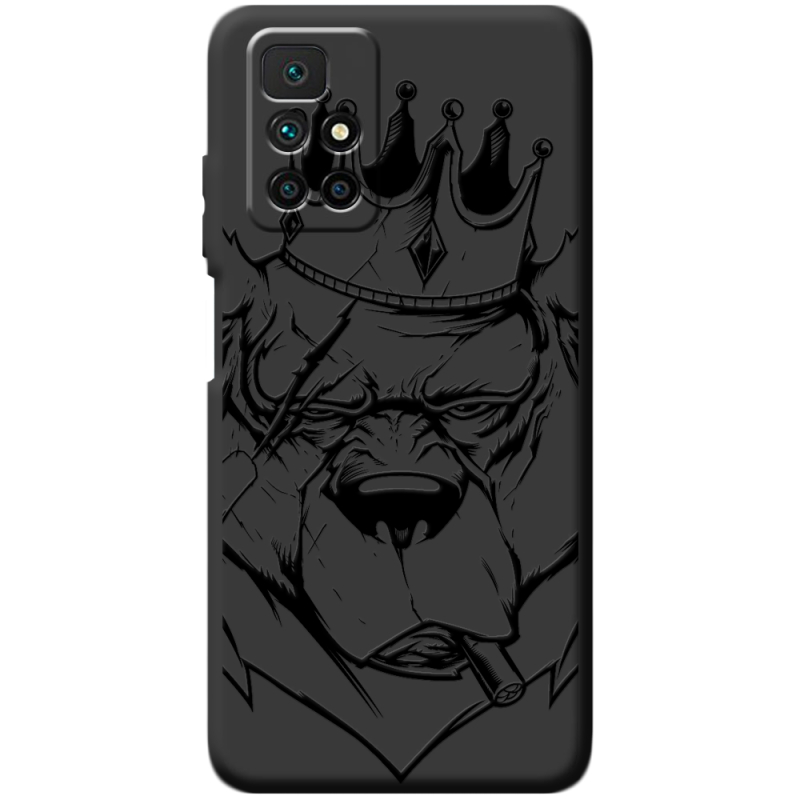 Черный чехол BoxFace Xiaomi Redmi 10 Bear King