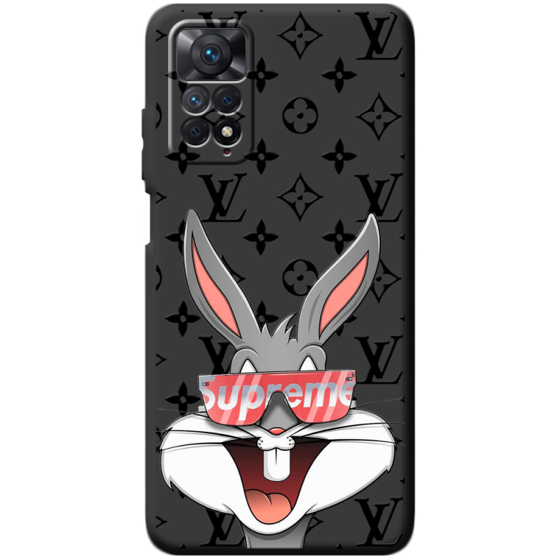 Черный чехол BoxFace Xiaomi Redmi Note 11 Pro / Note 11 Pro 5G looney bunny