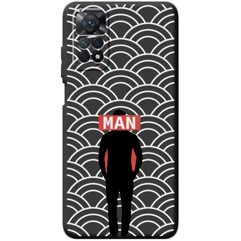 Черный чехол BoxFace Xiaomi Redmi Note 11 Pro / Note 11 Pro 5G Man Pattern