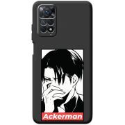 Черный чехол BoxFace Xiaomi Redmi Note 11 Pro / Note 11 Pro 5G Attack On Titan - Ackerman