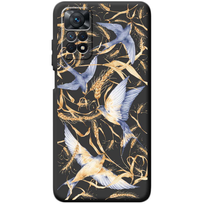 Черный чехол BoxFace Xiaomi Redmi Note 11 Pro / Note 11 Pro 5G Ластівки