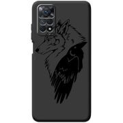 Черный чехол BoxFace Xiaomi Redmi Note 11 Pro / Note 11 Pro 5G Wolf and Raven