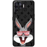 Черный чехол BoxFace OPPO Reno5 Lite looney bunny