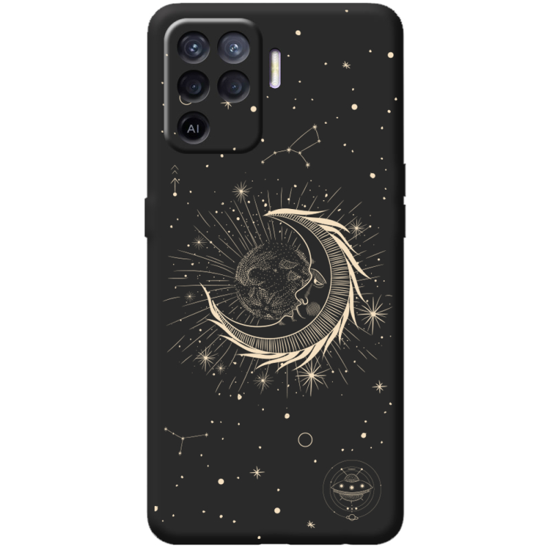 Черный чехол BoxFace OPPO Reno5 Lite Moon