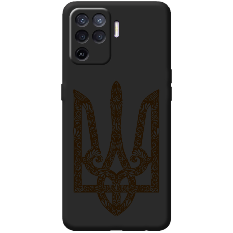 Черный чехол BoxFace OPPO Reno5 Lite Ukrainian Trident