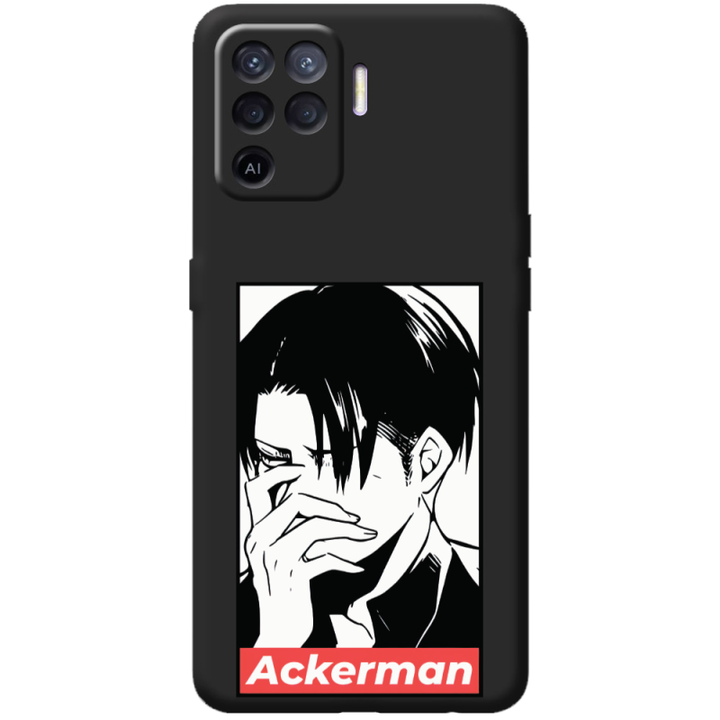 Черный чехол BoxFace OPPO Reno5 Lite Attack On Titan - Ackerman