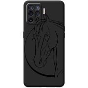 Черный чехол BoxFace OPPO Reno5 Lite Horse