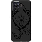 Черный чехол BoxFace OPPO Reno5 Lite Grizzly Bear