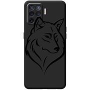 Черный чехол BoxFace OPPO Reno5 Lite Wolf