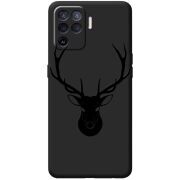 Черный чехол BoxFace OPPO Reno5 Lite Deer