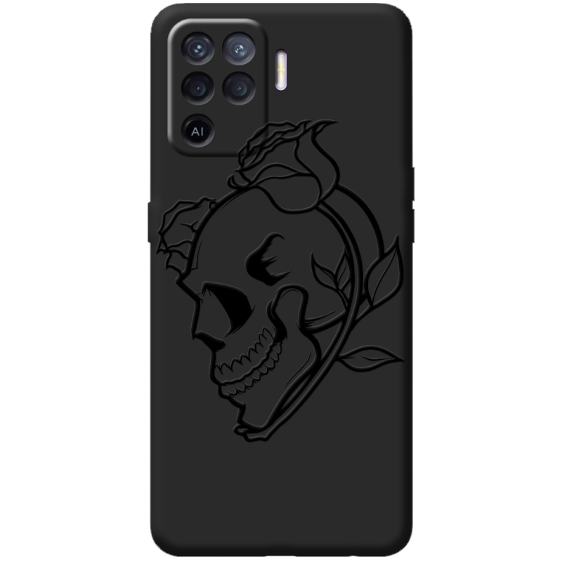 Черный чехол BoxFace OPPO Reno5 Lite Skull and Roses