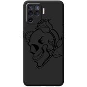 Черный чехол BoxFace OPPO Reno5 Lite Skull and Roses