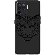 Черный чехол BoxFace OPPO Reno5 Lite Tiger