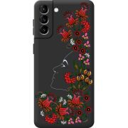 Черный чехол BoxFace Samsung Galaxy S21 FE (G990) 3D Ukrainian Muse