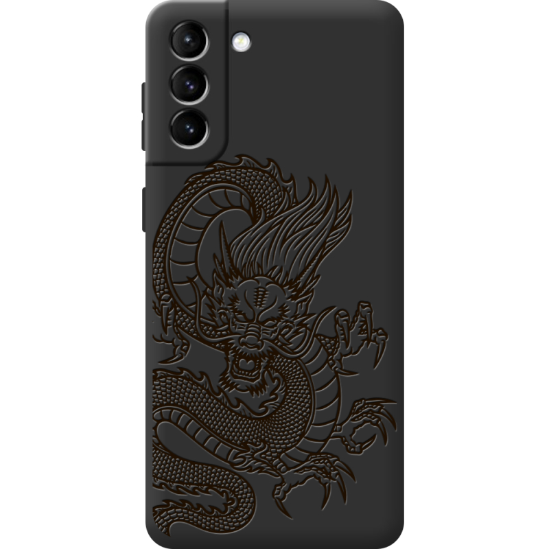 Черный чехол BoxFace Samsung Galaxy S21 FE (G990) Chinese Dragon