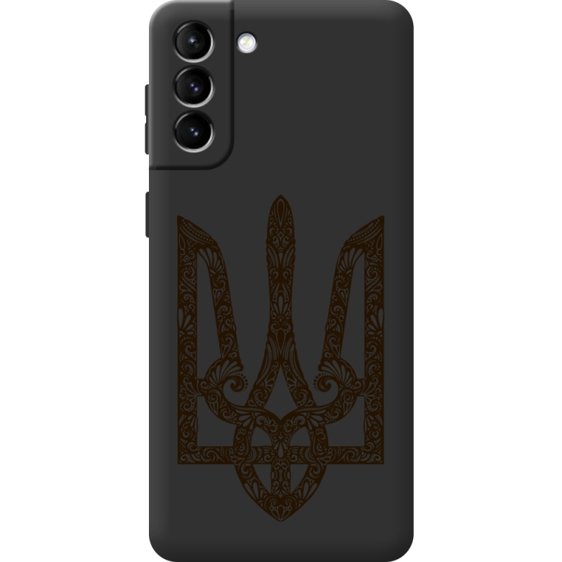 Черный чехол BoxFace Samsung Galaxy S21 FE (G990) Ukrainian Trident