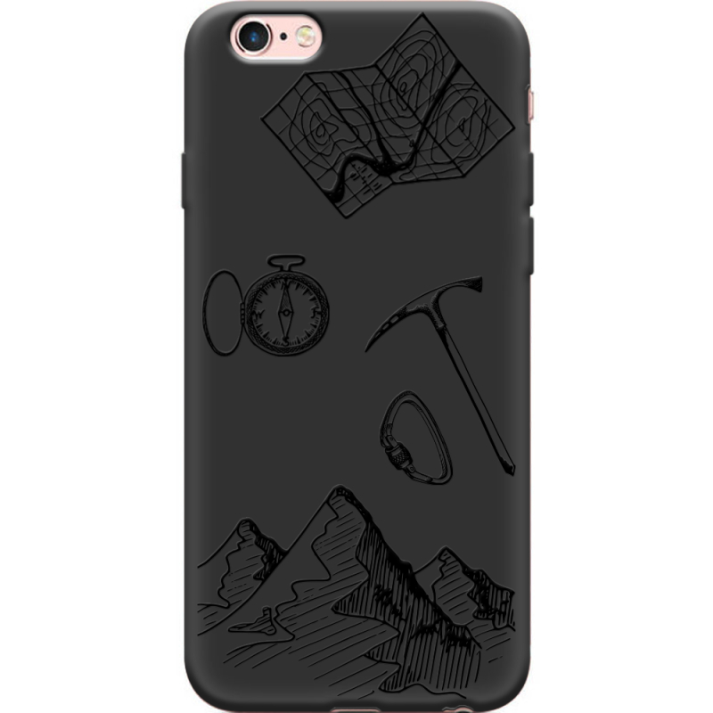 Черный чехол Uprint Apple iPhone 6 Plus / 6S Plus Mountains