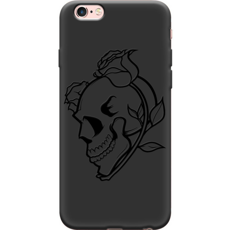 Черный чехол Uprint Apple iPhone 6 Plus / 6S Plus Skull and Roses