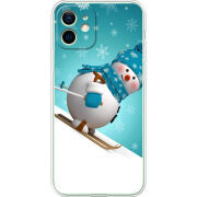 Чехол BoxFace Apple iPhone 12 Skier Snowman