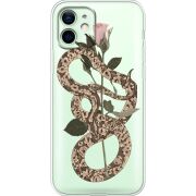 Прозрачный чехол BoxFace Apple iPhone 12 Glamor Snake