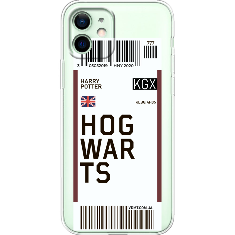 Прозрачный чехол BoxFace Apple iPhone 12 Ticket Hogwarts