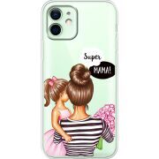 Прозрачный чехол BoxFace Apple iPhone 12 Super Mama and Daughter