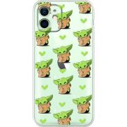 Прозрачный чехол BoxFace Apple iPhone 12 Pattern Baby Yoda