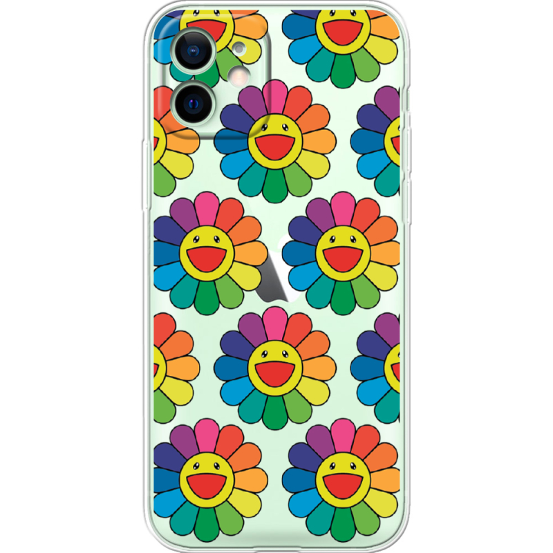 Прозрачный чехол BoxFace Apple iPhone 12 Hippie Flowers