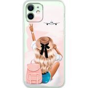 Прозрачный чехол BoxFace Apple iPhone 12 Travel Girl