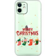 Прозрачный чехол BoxFace Apple iPhone 12 Merry Christmas