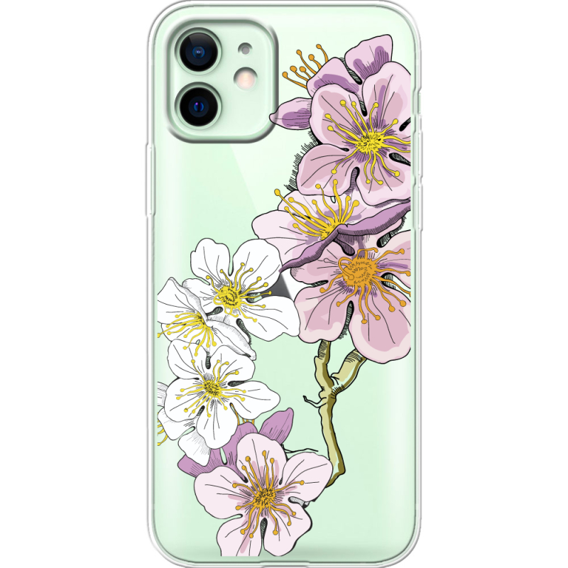 Прозрачный чехол BoxFace Apple iPhone 12 Cherry Blossom