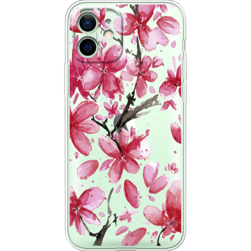 Прозрачный чехол BoxFace Apple iPhone 12 Pink Magnolia