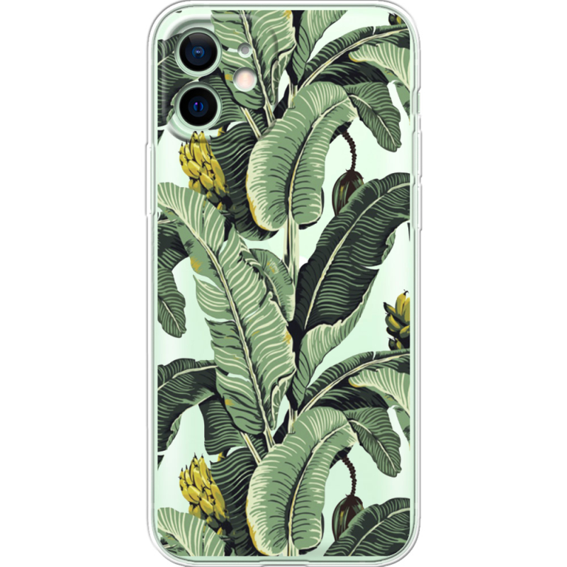 Прозрачный чехол BoxFace Apple iPhone 12 Banana Leaves